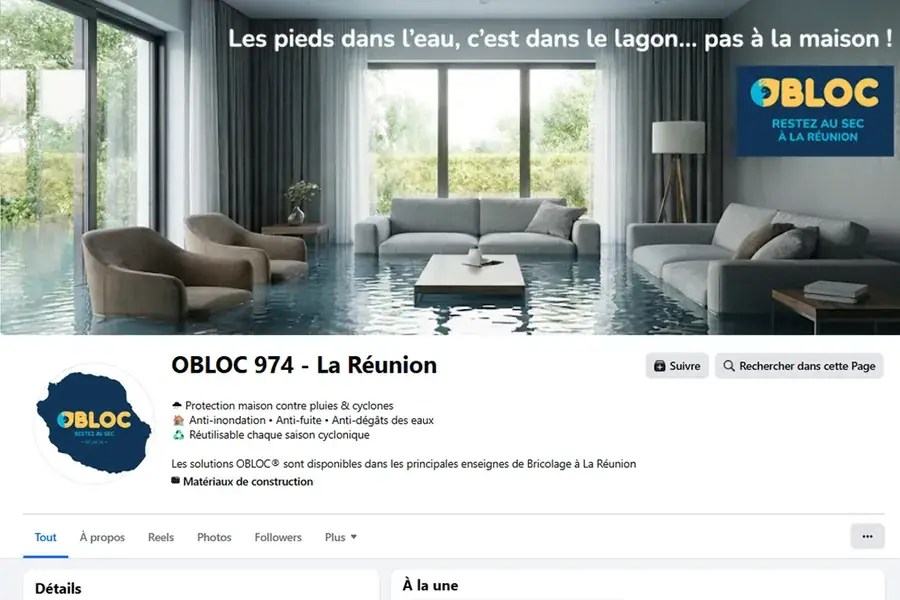 Page Facebook Obloc 974